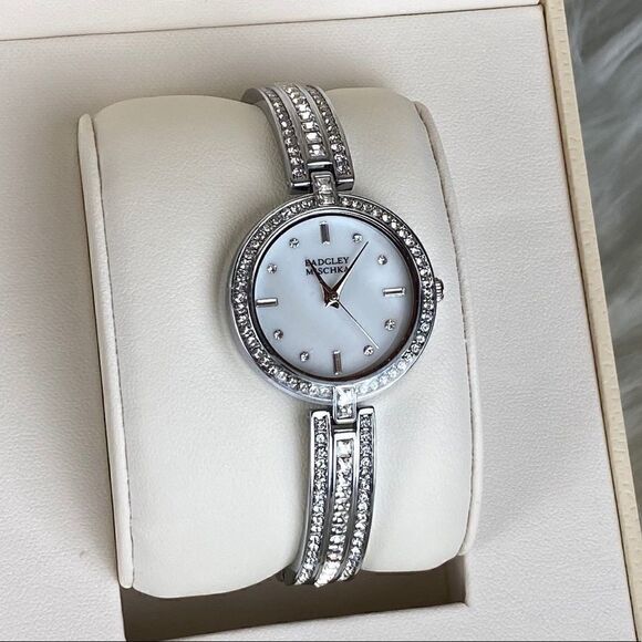 Badgley Mischka Mother of Pearl Bracelet Watch